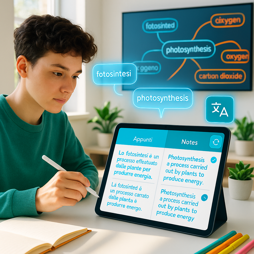 Appunti Multilingue con AI: Traduzione Automatica e Sincronizzazione Facile